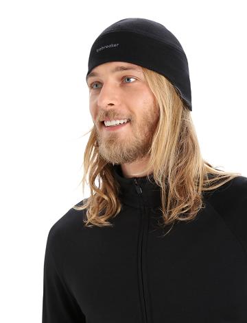 Icebreaker Unisex Merino Quantum Beanie Miesten Hatut Mustat | FI 1087XYUF